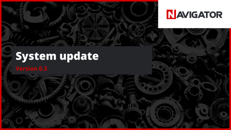 system update version 6.3 NAVIGATOR